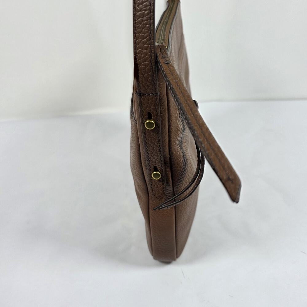Fossil Gemma Brown Pebbled Leather Crossbody Purse Shoulder Bag Adjustable - Picture 9 of 15